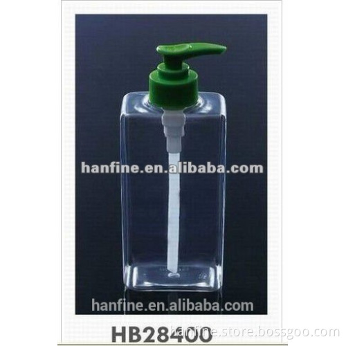 2015 hot selling plastic pump bottle/Square bottle/400ml